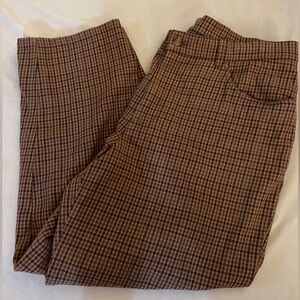 Ralph Lauren Old Money Preppy Houndstooth Trousers in Brown